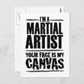 Martial Artist Uw gezicht is mijn canvas Briefkaart (Voorkant / Achterkant)