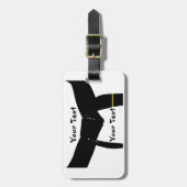 Martial Arts 1e Dan Zwarte Band Sporttas Label Bagagelabel (Voorkant verticaal)