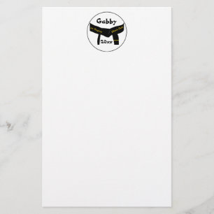 Martial Arts 1e Graad Black Belt Stationery Briefpapier
