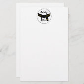 Martial Arts 1e Graad Black Belt Stationery Briefpapier (Voorkant / Achterkant)