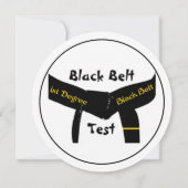 Martial Arts 1e Graad Black Belt Test Uitnodiging (Achterkant)
