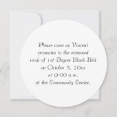 Martial Arts 1e Graad Black Belt Test Uitnodiging (Voorkant)