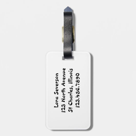 Martial Arts 1e Graads Black Belt Gear Bag Label Bagagelabel (Achterkant verticaal)