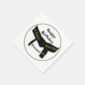 Martial Arts 1e graads Black Belt Verjaardag Servetten (Hoek)