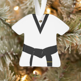 Martial Arts 1e graads zwart riem uniform Ornament
