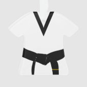 Martial Arts 1e graads zwart riem uniform Ornament (voorkant)