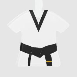 Martial Arts 1e graads zwart riem uniform Ornament