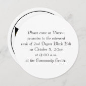 Martial Arts 2e Graad Black Belt Test Uitnodiging (Voorkant / Achterkant)