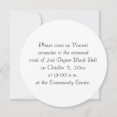 Martial Arts 2e Graad Black Belt Test Uitnodiging (Voorkant)