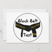 Martial Arts 2e Graad Black Belt Test Uitnodiging (Achterkant)