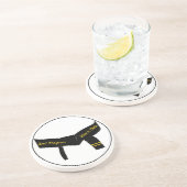 Martial Arts 2e graads zwarte riem Drink Onderzett Zandsteen Onderzetter (Zijkant)