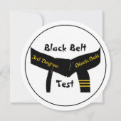 Martial Arts 3e Graad Black Belt Test Uitnodiging (Achterkant)