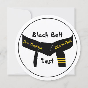 Martial Arts 3e Graad Black Belt Test Uitnodiging