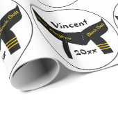 Martial Arts 3e Graad Black Belt Wrapping Paper Cadeaupapier (Rol Hoek)