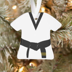 Martial Arts 3e graads zwarte riem uniform gedatee Ornament