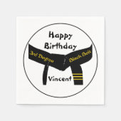 Martial Arts 3e graads zwarte riem verjaardag Servet (Voorkant)