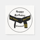 Martial Arts 4e graads Black Belt Verjaardag Servet (Voorkant)