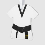 Martial Arts 4e graads zwart riem uniform Ornament (voorkant)