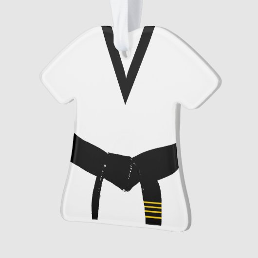 Martial Arts 4e graads zwart riem uniform Ornament (voorkant)