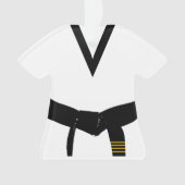 Martial Arts 4e graads zwart riem uniform Ornament (voorkant)