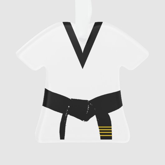 Martial Arts 4e graads zwart riem uniform Ornament (voorkant)