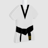 Martial Arts 4e graads zwart riem uniform Ornament (voorkant)