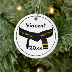 Martial Arts 5e graads zwarte riem Keramisch Ornament