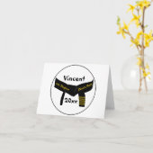 Martial Arts 5th Grage Black Belt Kaart (Gele Bloem)