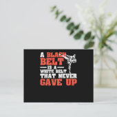 Martial Arts A black belt is a white Briefkaart (Staand voorkant)