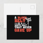 Martial Arts A black belt is a white Briefkaart (Voorkant / Achterkant)