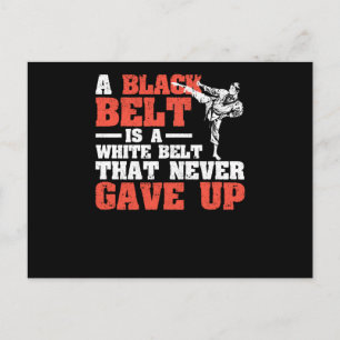 Martial Arts A black belt is a white Briefkaart