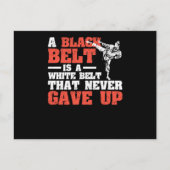 Martial Arts A black belt is a white Briefkaart (Voorkant)