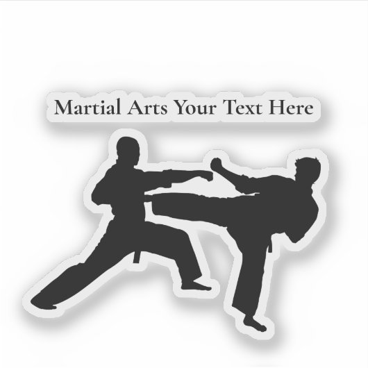 Martial Arts Actie Thema Decal Stickers (Voorkant)