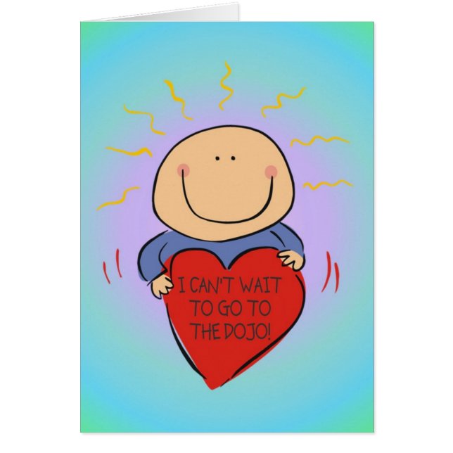 Martial Arts Baby Dojo Card voor Sensei Mam Pap (Voorkant)