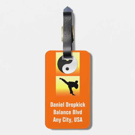 Martial Arts Bagage Label (Achterkant verticaal)