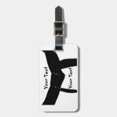 Martial Arts Basic Black Belt Gear Bag Label Bagagelabel (Voorkant verticaal)