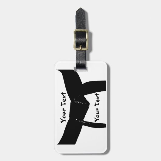 Martial Arts Basic Black Belt Gear Bag Label Bagagelabel (Voorkant verticaal)