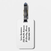 Martial Arts Basic Black Belt Gear Bag Label Bagagelabel (Achterkant verticaal)