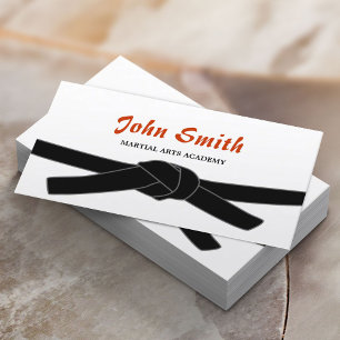 Martial Arts Black Belt Dojo Professional Visitekaartje