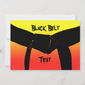 Martial Arts Black Belt Exam Rood Geel Uitnodiging (Achterkant)