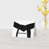 Martial Arts Black Belt gefeliciteerd Kaart (Gele Bloem)