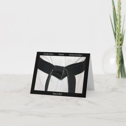 Martial Arts Black Belt gefeliciteerd Kaart (Voorkant)