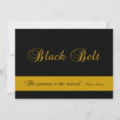 Martial Arts Black Belt Journey Promotietest Kaart (Achterkant)
