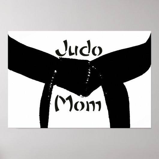 Martial Arts Black Belt Judo mam Poster (Voorkant)