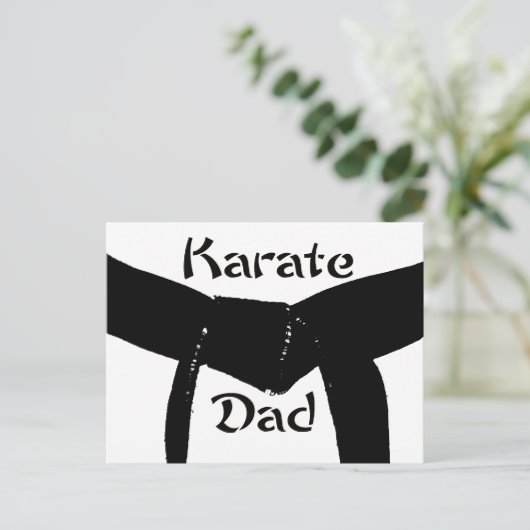 Martial Arts Black Belt Karate Dad Briefkaart (Staand voorkant)
