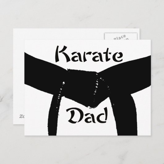 Martial Arts Black Belt Karate Dad Briefkaart (Voorkant / Achterkant)