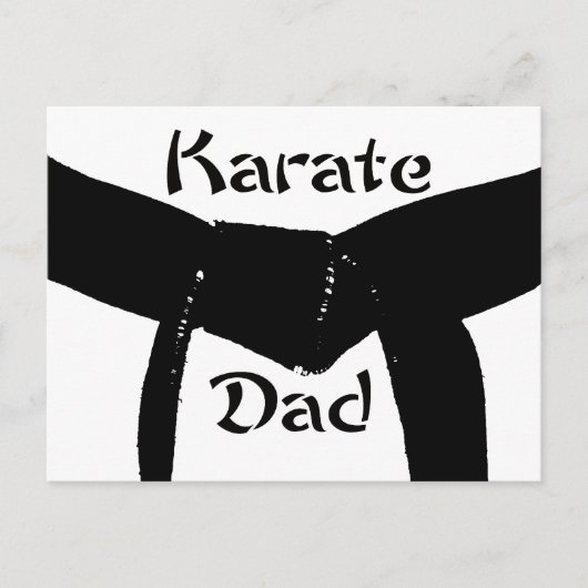 Martial Arts Black Belt Karate Dad Briefkaart (Voorkant)