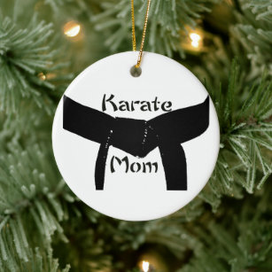 Martial Arts Black Belt Karate mam Keramisch Ornament