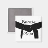 Martial Arts Black Belt Karate mam Magneet (Voorkant / Achterkant)