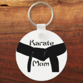 Martial Arts Black Belt Karate Mam Sleutelhanger (Voorkant)
